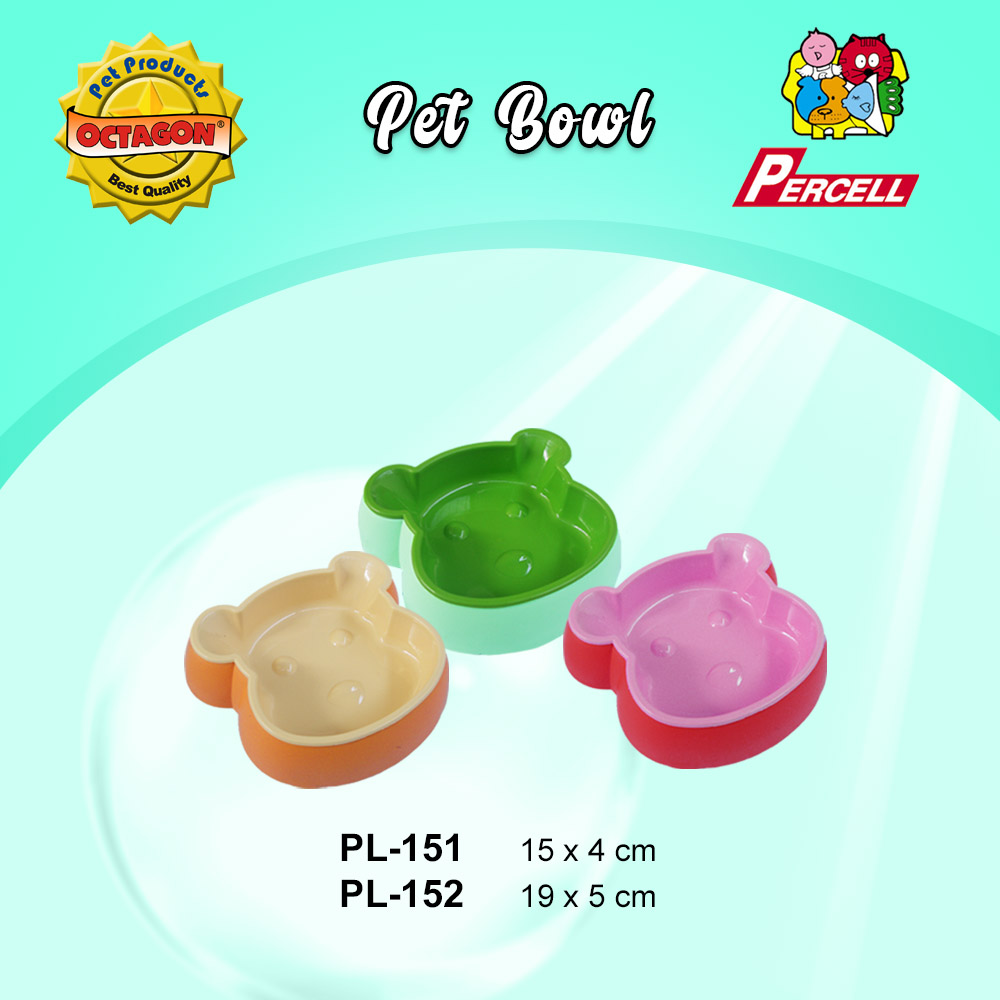 Bear character Plastic Round Pet Bowl